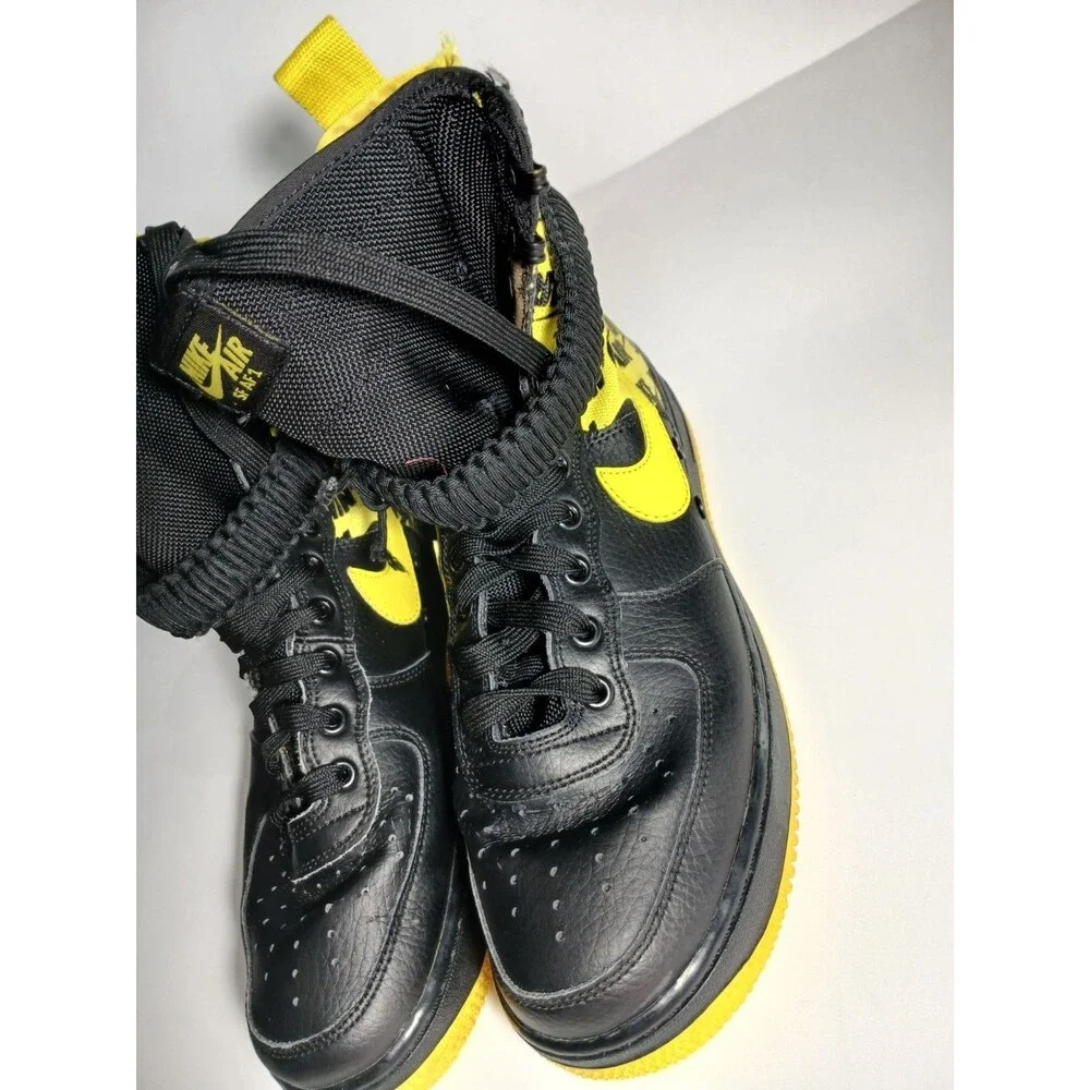 Nike SF Air Force 1 High Black Yellow Size 8.5 Men’s Limited Edition Sneakers - Picture 2 of 8